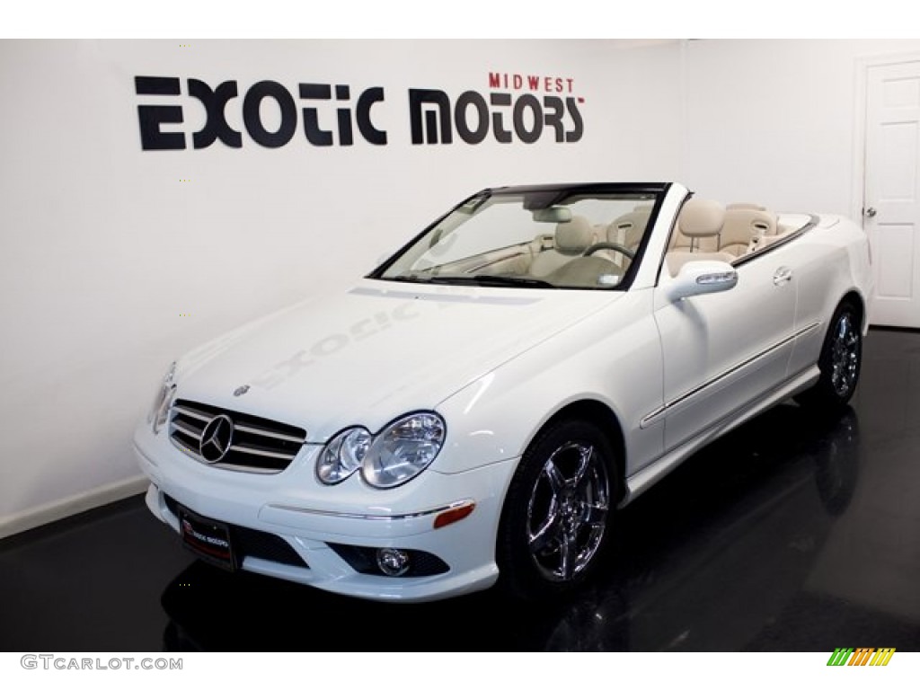 2007 CLK 550 Cabriolet - Arctic White / Stone photo #12