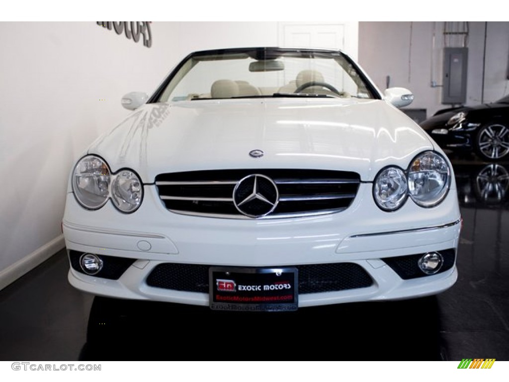 2007 CLK 550 Cabriolet - Arctic White / Stone photo #13