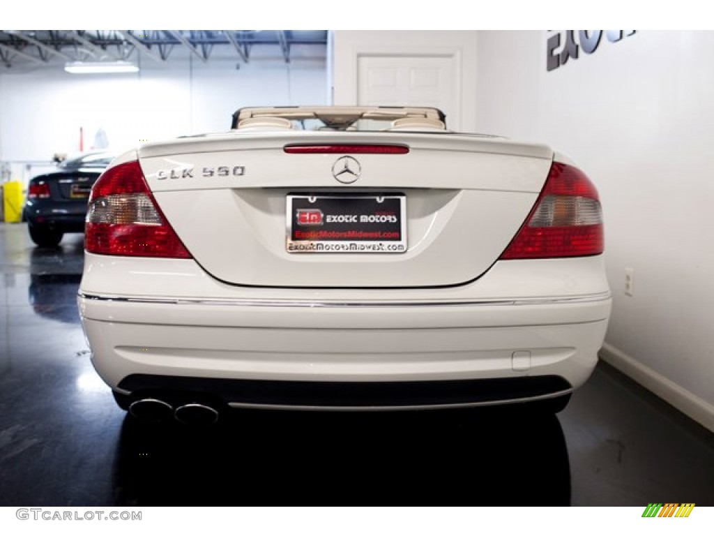 2007 CLK 550 Cabriolet - Arctic White / Stone photo #14