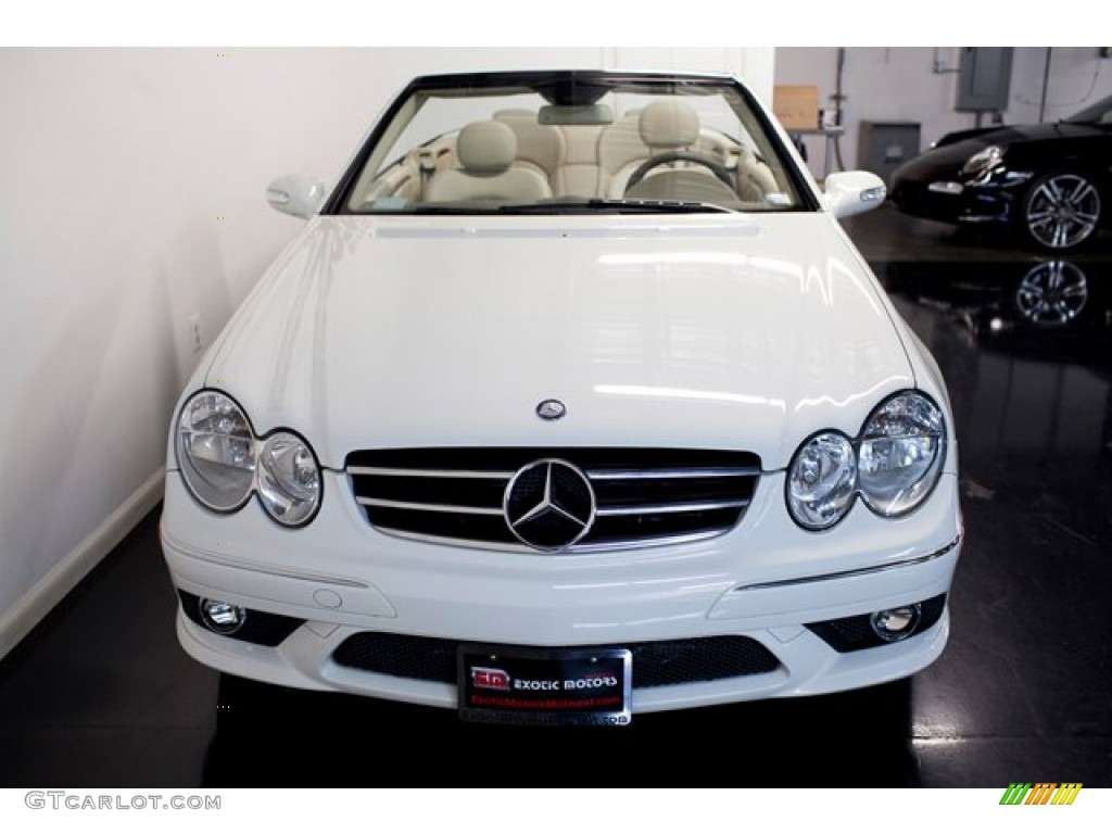 2007 CLK 550 Cabriolet - Arctic White / Stone photo #15
