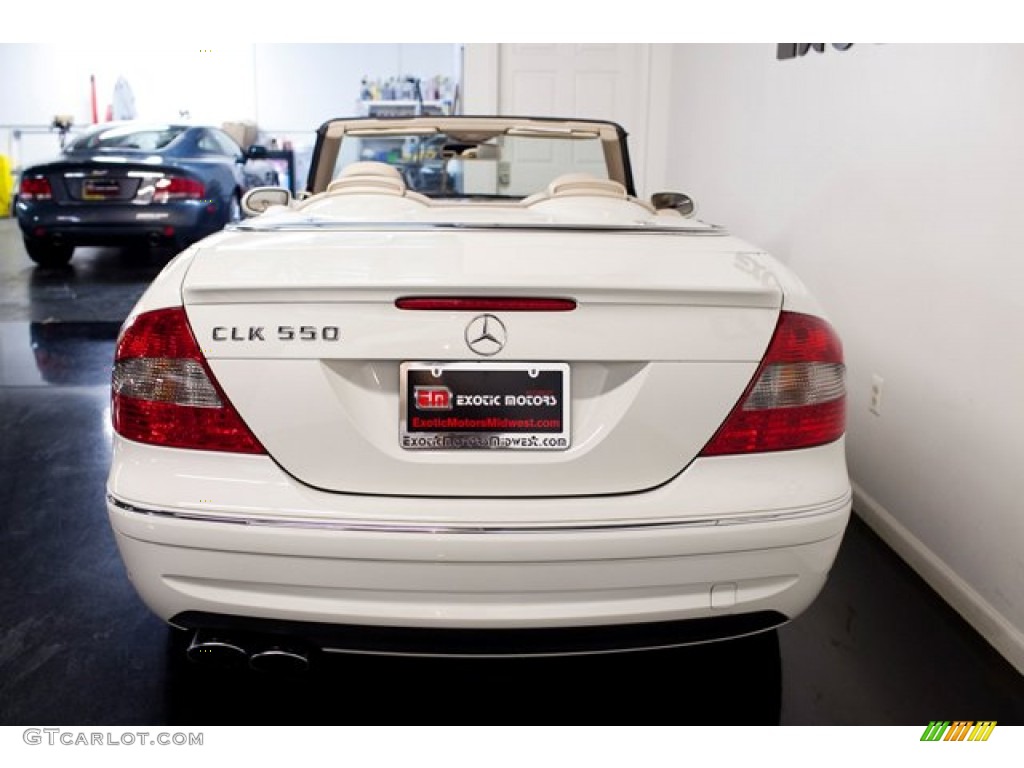 2007 CLK 550 Cabriolet - Arctic White / Stone photo #16