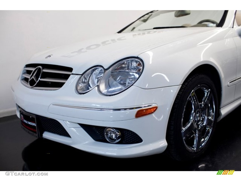 2007 CLK 550 Cabriolet - Arctic White / Stone photo #17