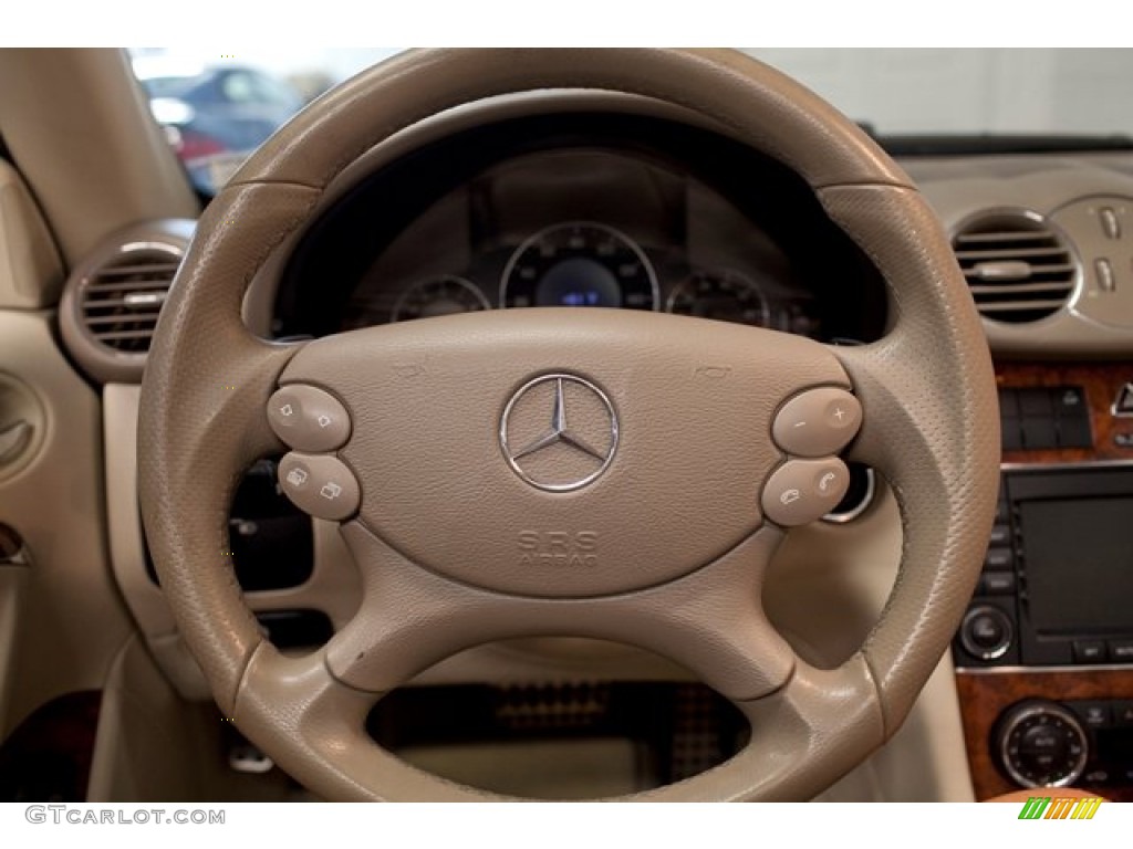 2007 Mercedes-Benz CLK 550 Cabriolet Stone Steering Wheel Photo #86426912