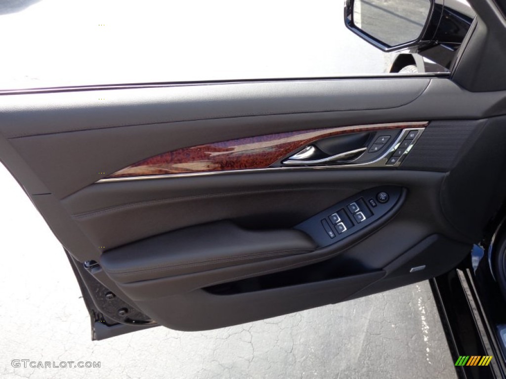 2014 Cadillac CTS Sedan AWD Jet Black/Jet Black Door Panel Photo #86427140