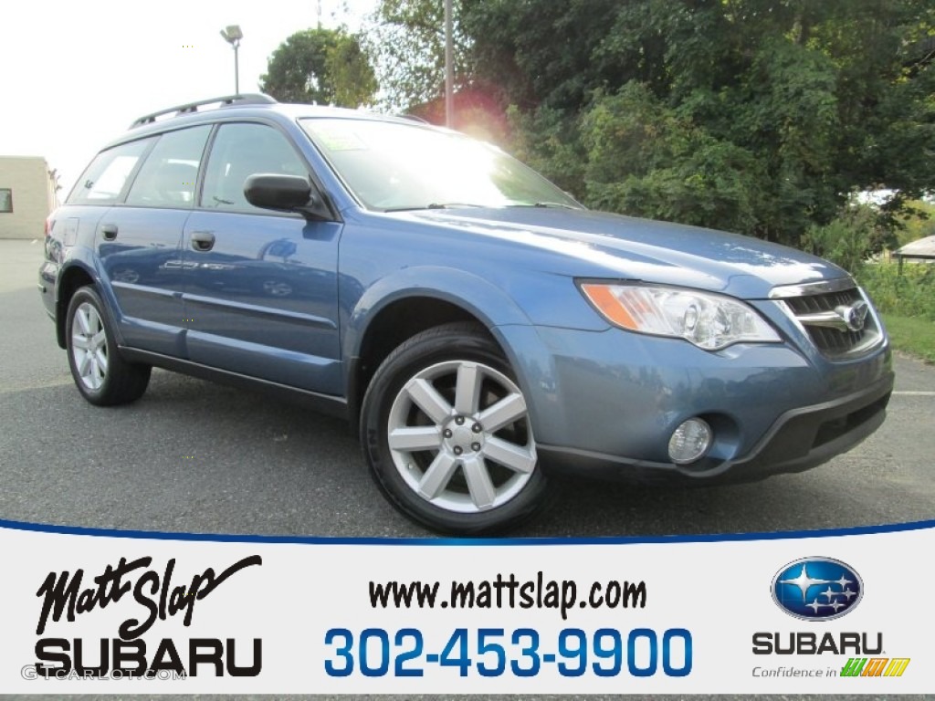 2008 Newport Blue Pearl Subaru Outback 2.5i Wagon #86401776 Photo #12 