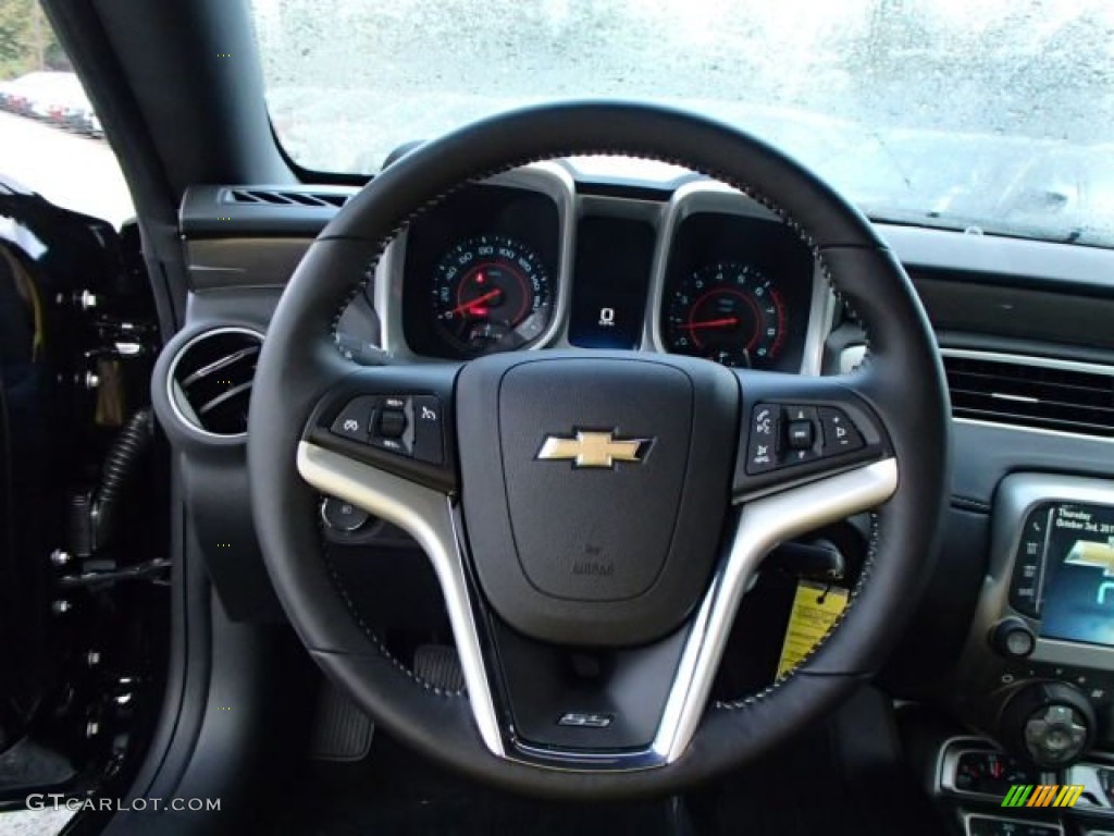 2014 Chevrolet Camaro SS/RS Coupe Black Steering Wheel Photo #86427173