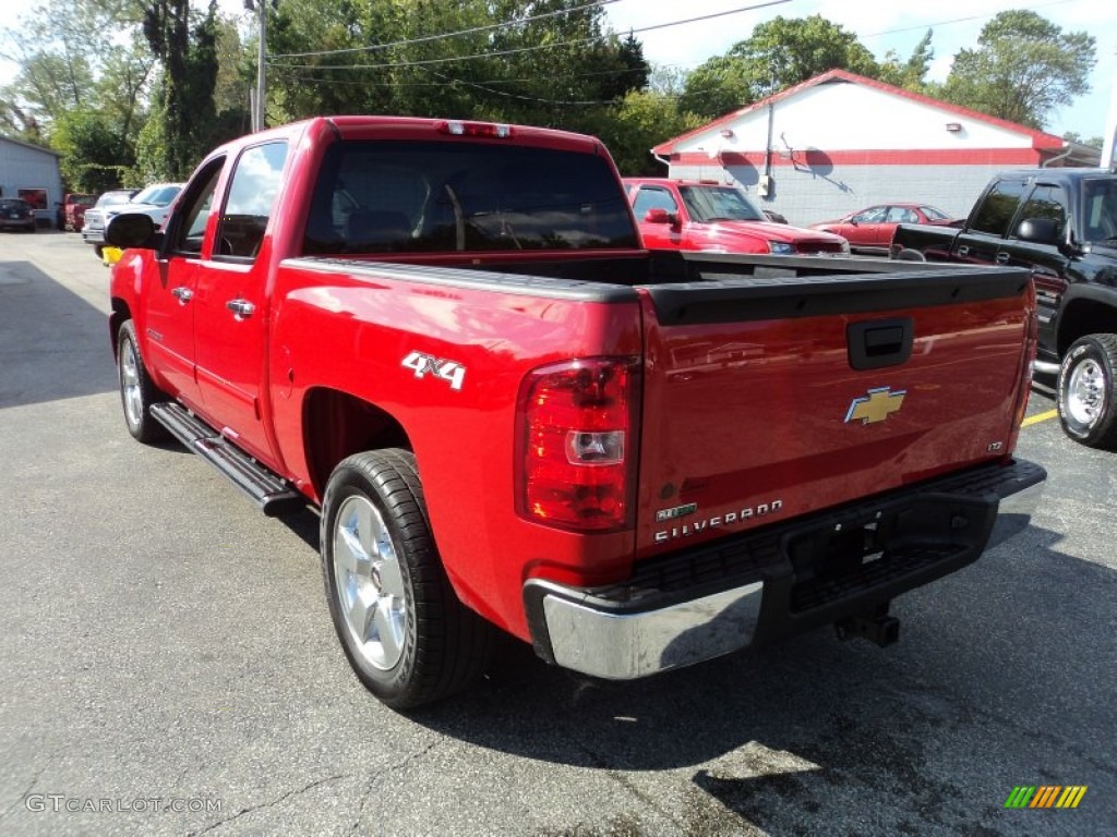 2011 Silverado 1500 LTZ Crew Cab 4x4 - Victory Red / Light Titanium/Dark Titanium photo #3