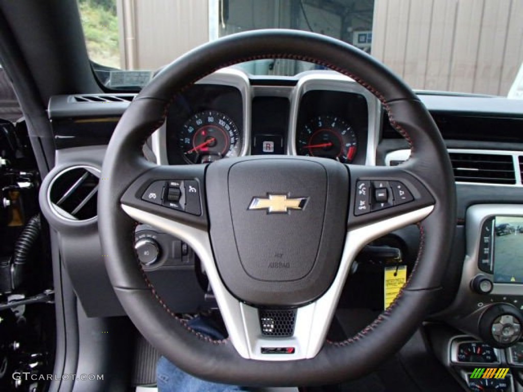 2014 Chevrolet Camaro ZL1 Coupe Black Steering Wheel Photo #86428082