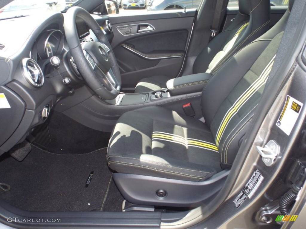 Neon Art Black/DINAMICA w/Yellow Stitching Interior 2014 Mercedes-Benz CLA Edition 1 Photo #86428649