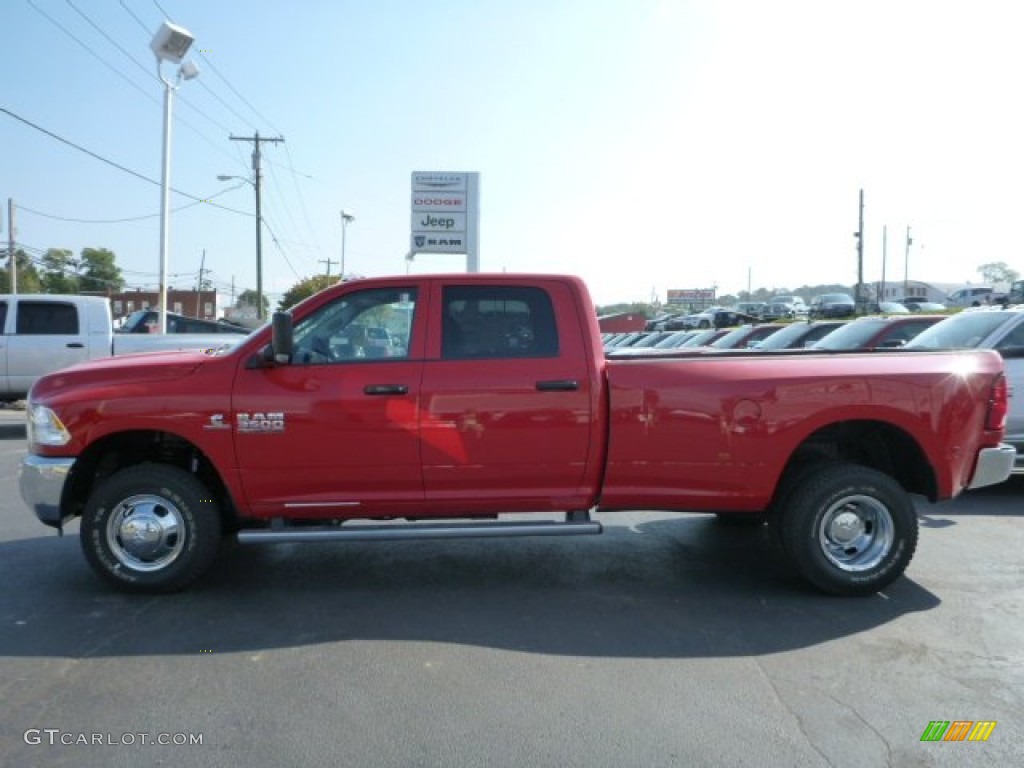 Flame Red 2014 Ram 3500 SLT Crew Cab 4x4 Dually Exterior Photo #86429036