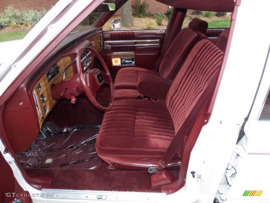 Dark Maroon Interior 1983 Cadillac DeVille Sedan Photo #86429369