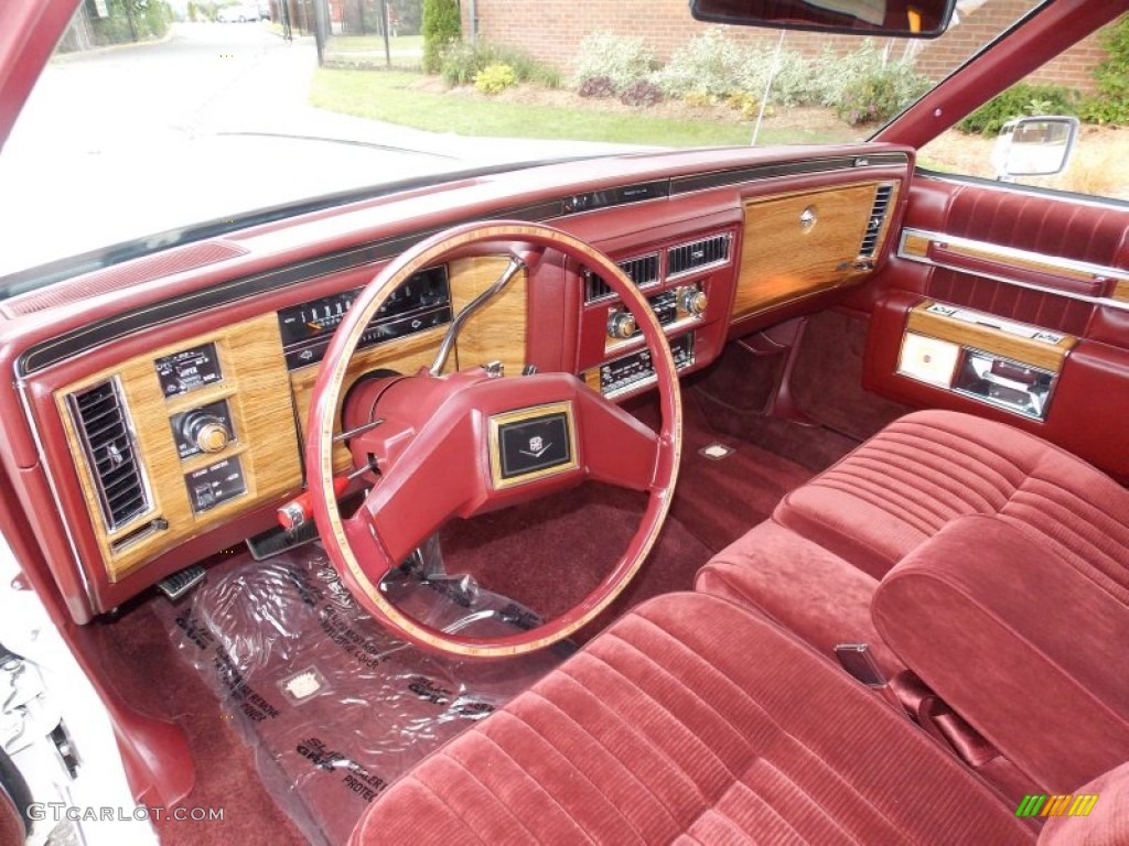 Dark Maroon Interior 1983 Cadillac DeVille Sedan Photo #86429438