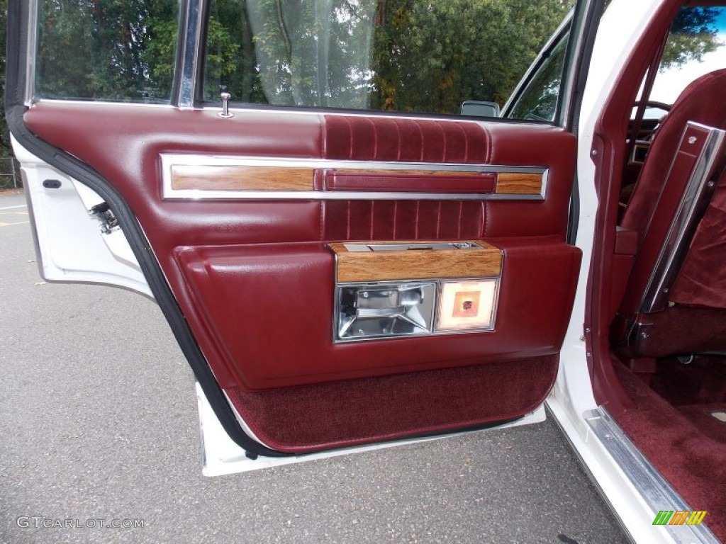 1983 Cadillac DeVille Sedan Dark Maroon Door Panel Photo #86429492