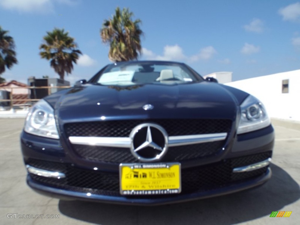 2014 SLK 250 Roadster - Lunar Blue Metallic / Ash/Black photo #2