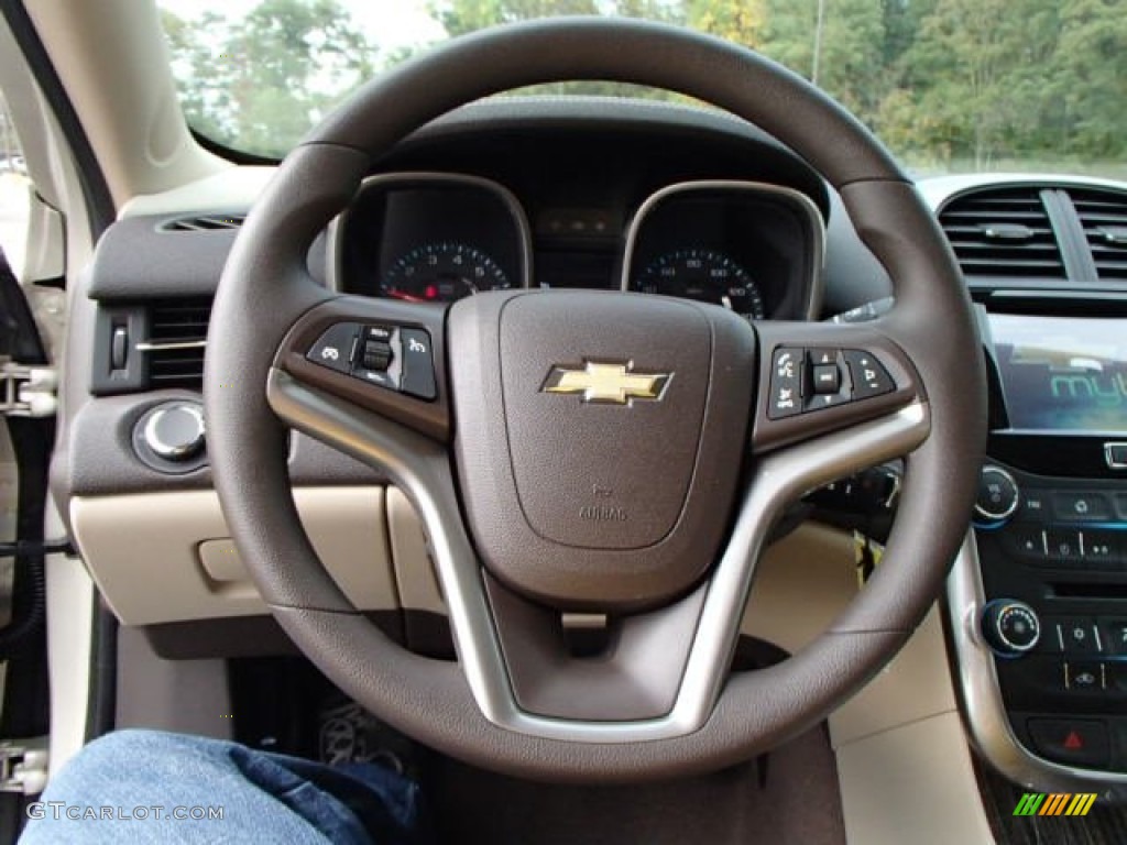 2014 Chevrolet Malibu LT Cocoa/Light Neutral Steering Wheel Photo #86431311