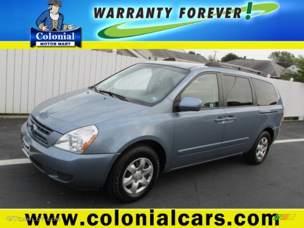 2008 Sedona LX - Glacier Blue Metallic / Gray photo #1