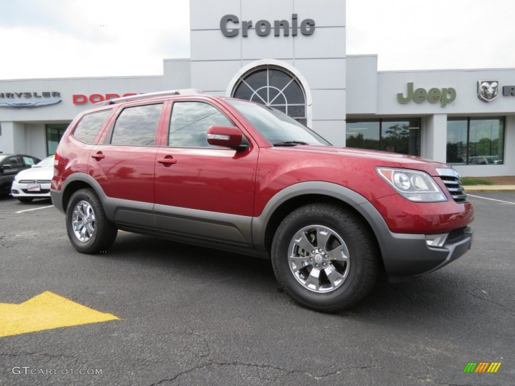 2009 Borrego EX V6 - Spicy Red / Beige photo #1