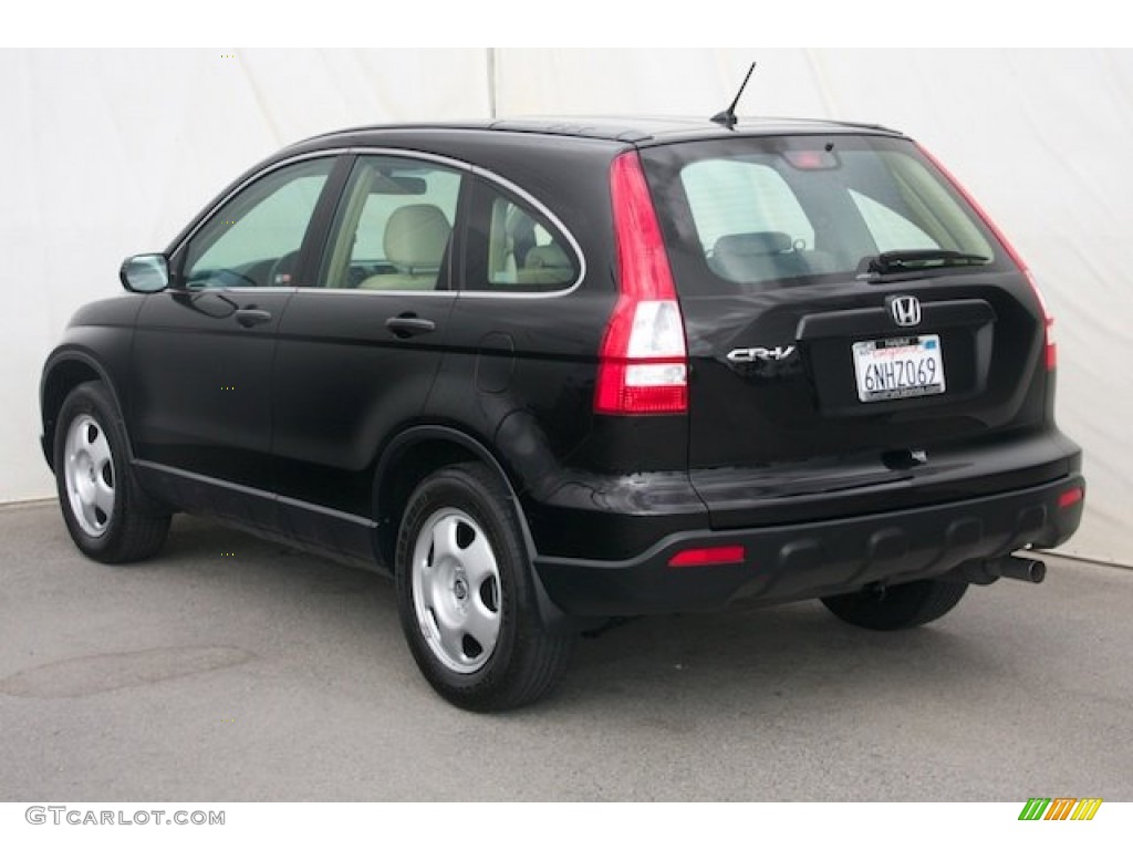 2008 CR-V LX 4WD - Nighthawk Black Pearl / Ivory photo #2