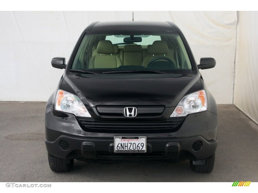 2008 CR-V LX 4WD - Nighthawk Black Pearl / Ivory photo #8