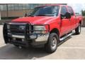 2003 Red Clearcoat Ford F250 Super Duty Lariat Crew Cab 4x4  photo #3