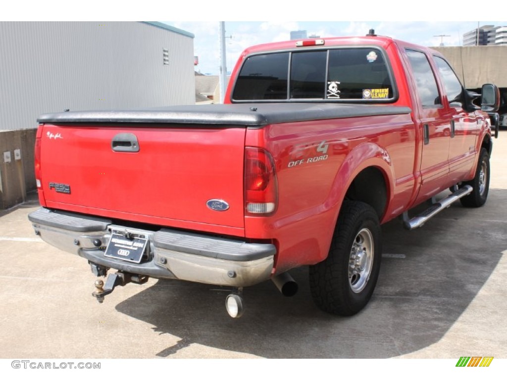 2003 F250 Super Duty Lariat Crew Cab 4x4 - Red Clearcoat / Medium Parchment Beige photo #8