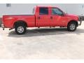 2003 Red Clearcoat Ford F250 Super Duty Lariat Crew Cab 4x4  photo #9