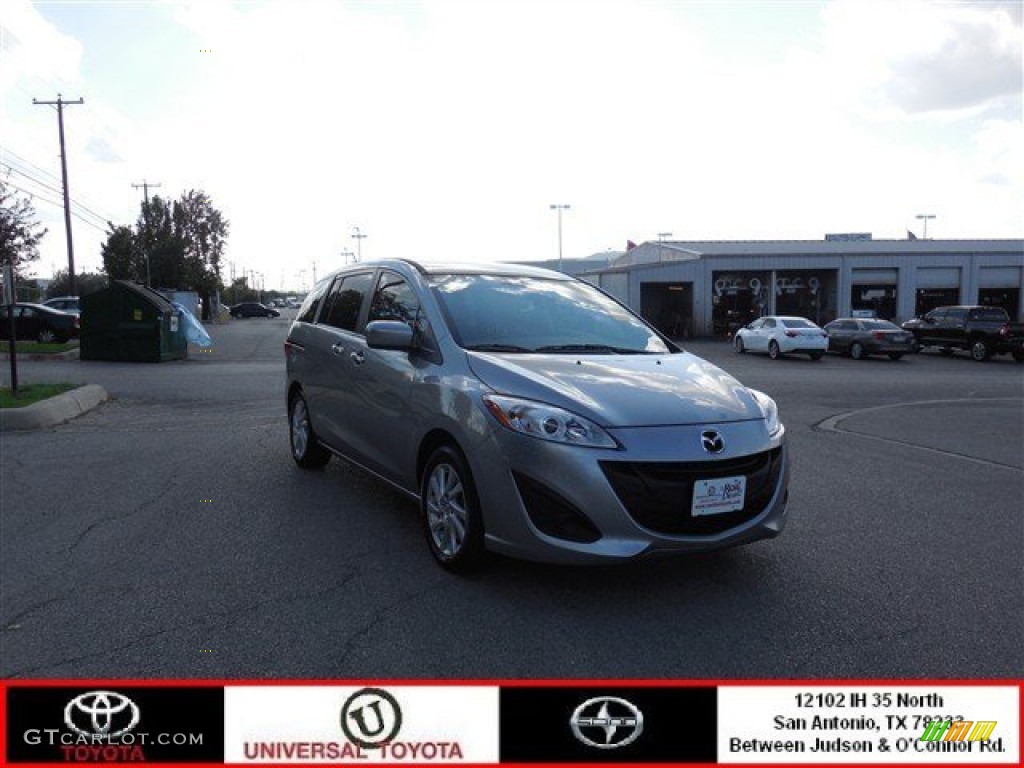 2012 MAZDA5 Sport - Liquid Silver Metallic / Black photo #1