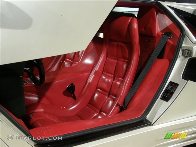 Red Interior 1988 Lamborghini Countach 5000 Quattrovalvole Photo #86440