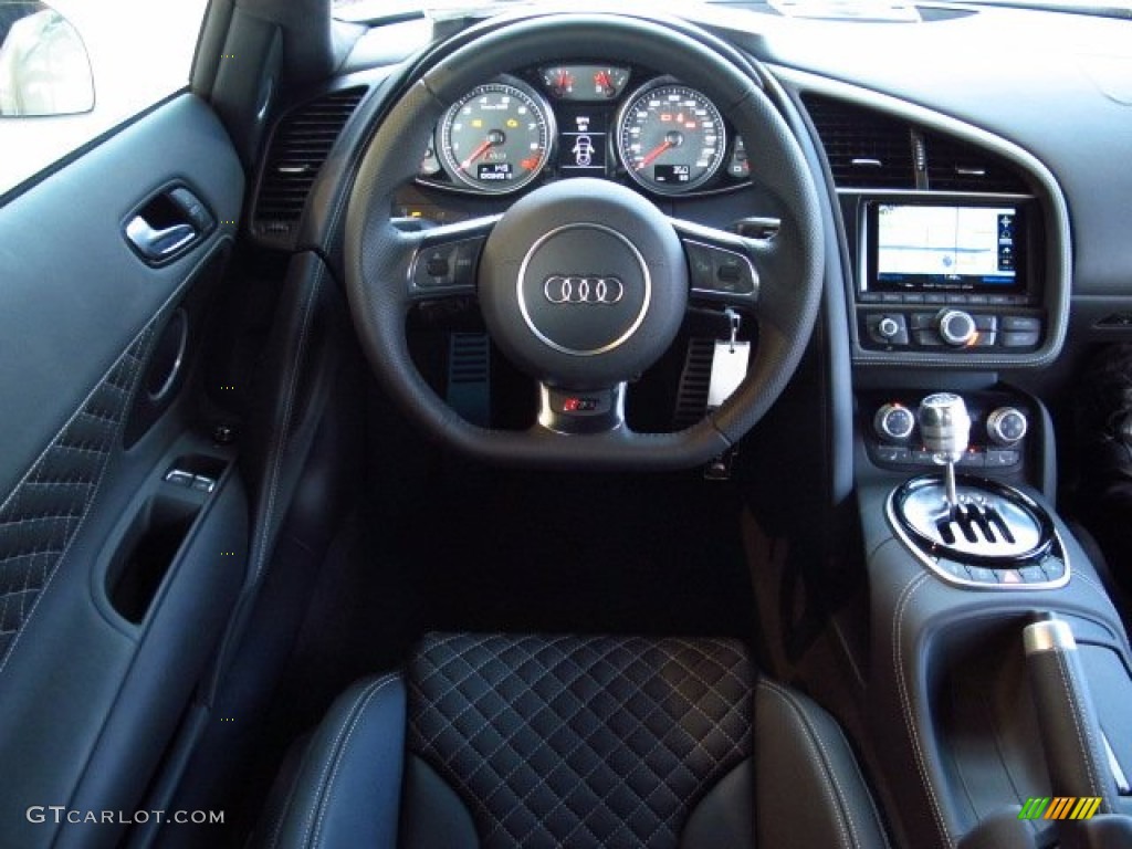 2014 Audi R8 Coupe V8 Black Dashboard Photo #86439012