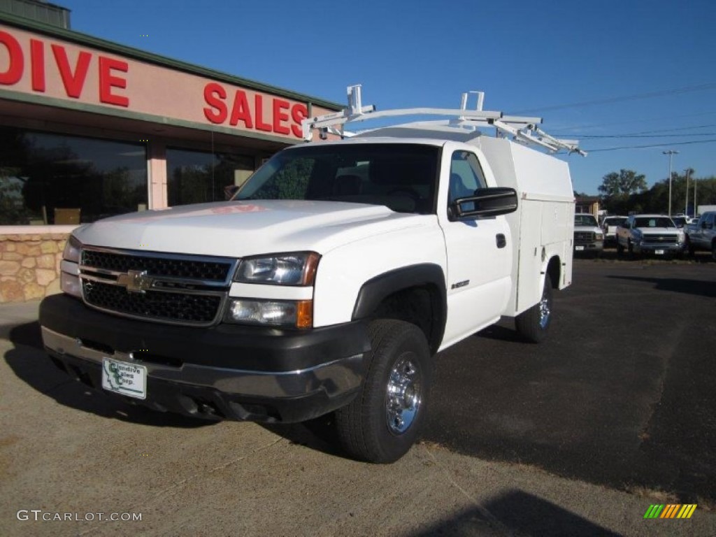 2007 Silverado 2500HD Classic Work Truck Regular Cab 4x4 Utility - Summit White / Dark Charcoal photo #1