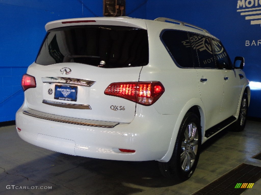 2012 QX 56 4WD - Moonlight White / Graphite photo #10