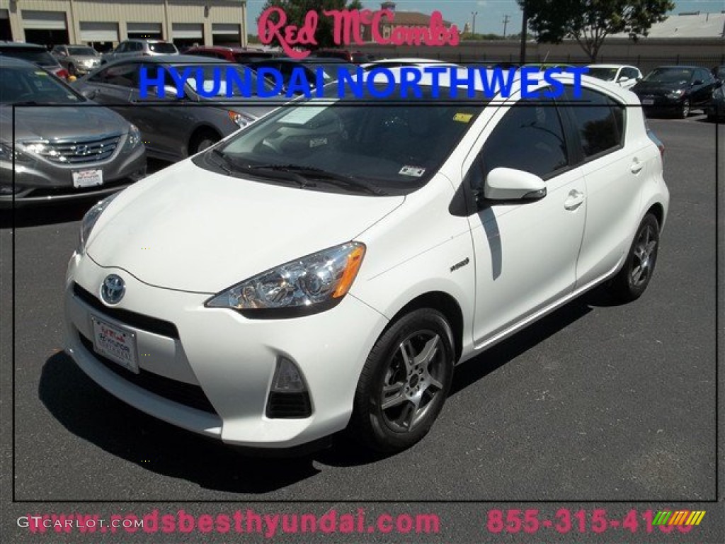 2012 Prius c Hybrid Three - Super White / Gray photo #1
