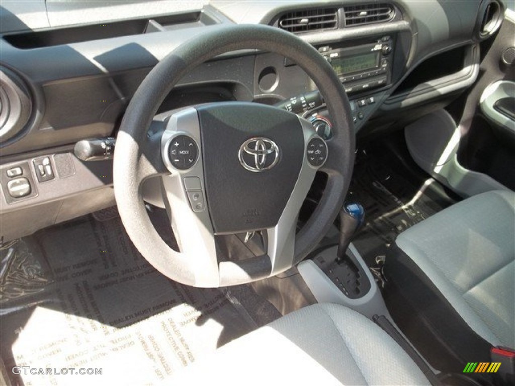 2012 Prius c Hybrid Three - Super White / Gray photo #11