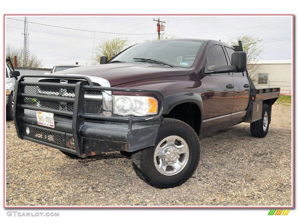 2004 Ram 2500 SLT Quad Cab 4x4 - Deep Molten Red Pearl / Taupe photo #1