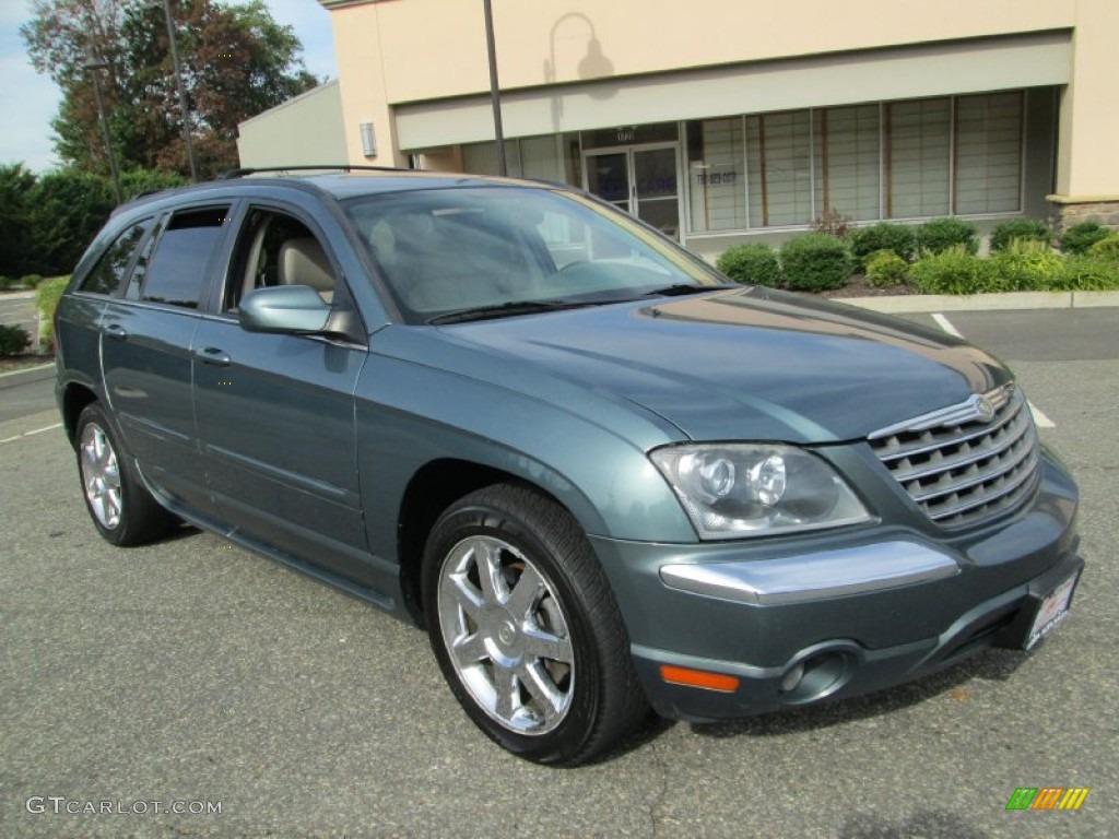2005 Pacifica Limited AWD - Magnesium Green Pearl / Light Taupe photo #11