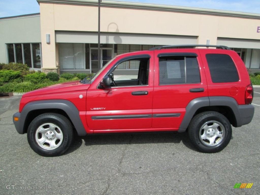 2004 Liberty Sport 4x4 - Flame Red / Taupe photo #1