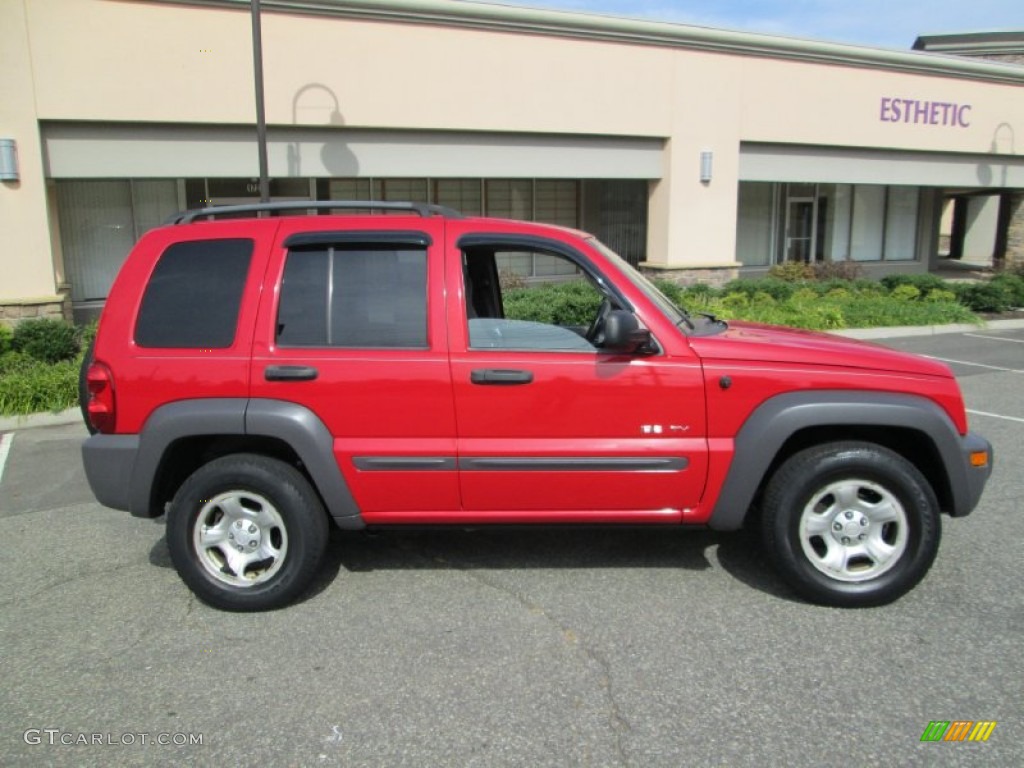 2004 Liberty Sport 4x4 - Flame Red / Taupe photo #9