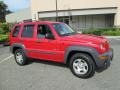 2004 Flame Red Jeep Liberty Sport 4x4  photo #10