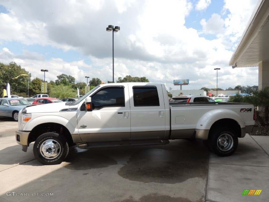 2012 F350 Super Duty King Ranch Crew Cab 4x4 Dually - Oxford White / Adobe photo #5