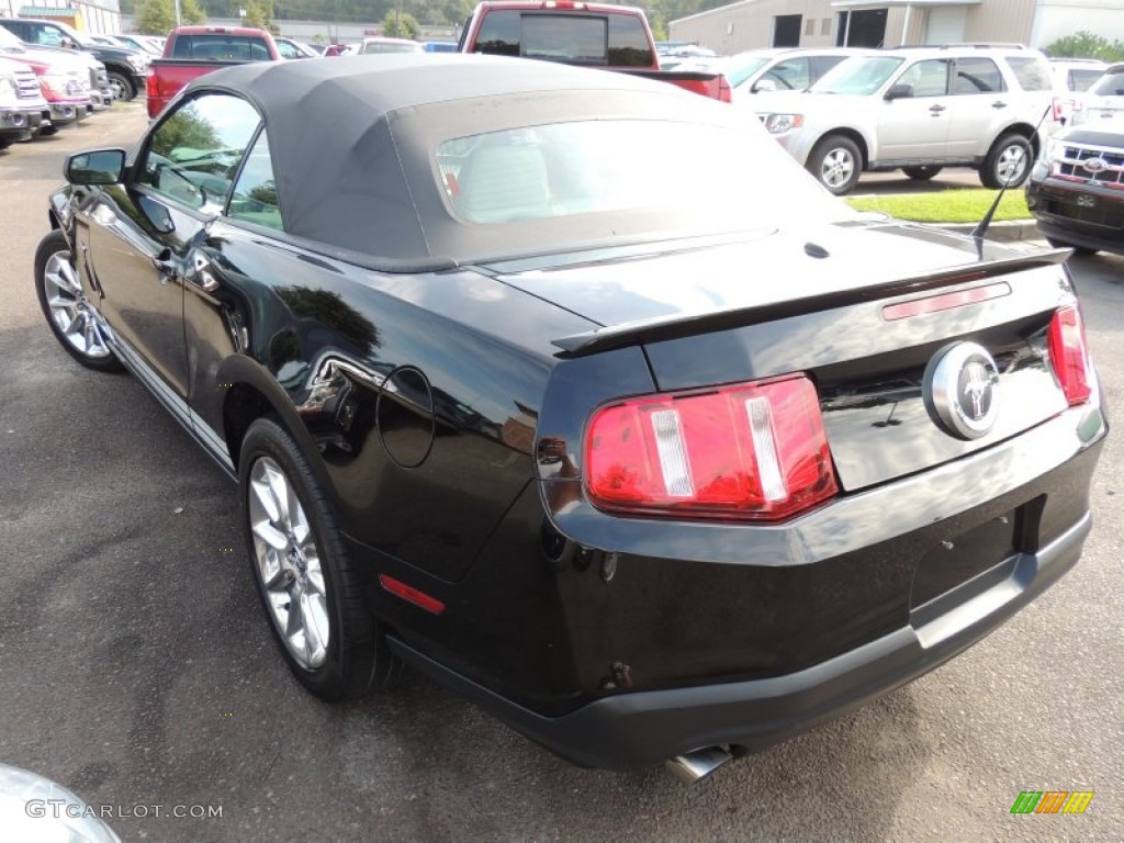 2011 Mustang V6 Premium Convertible - Ebony Black / Stone photo #12