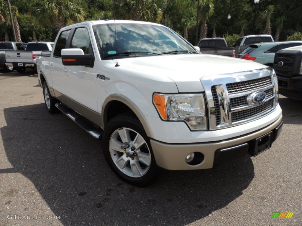2010 F150 Lariat SuperCrew - Oxford White / Tan photo #1