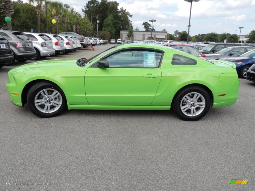 2013 Mustang V6 Coupe - Gotta Have It Green / Charcoal Black photo #2