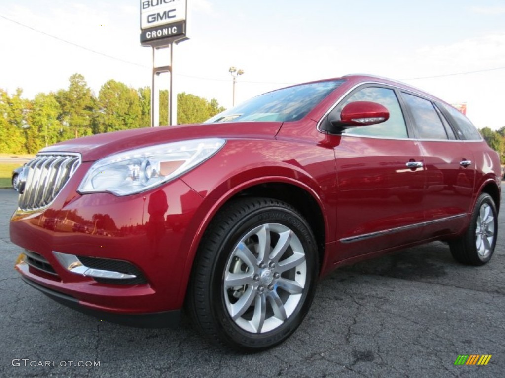 2014 Enclave Leather - Crystal Red Tintcoat / Cocoa photo #3