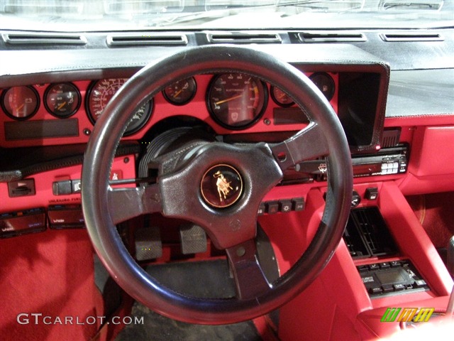 1988 Lamborghini Countach 5000 Quattrovalvole Red Steering Wheel Photo #86452