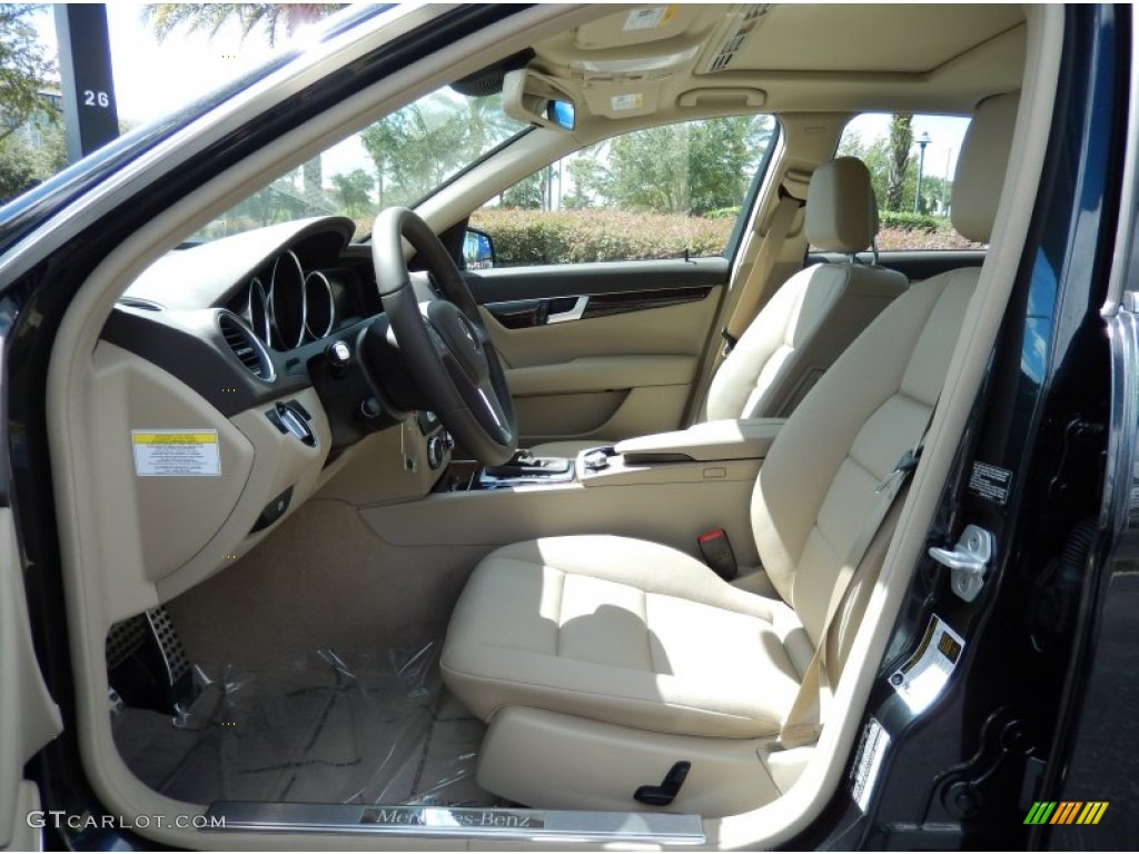 Black Interior 2014 Mercedes-Benz C 250 Sport Photo #86451477