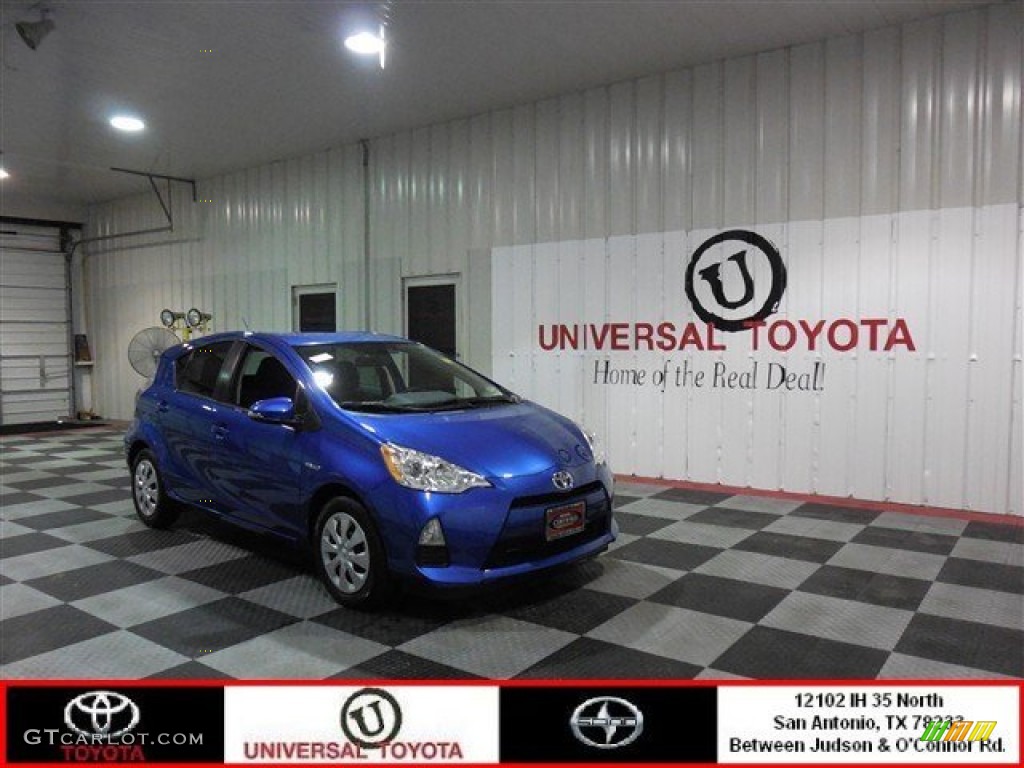 2012 Prius c Hybrid Two - Blue Streak Metallic / Light Blue Gray/Black photo #1