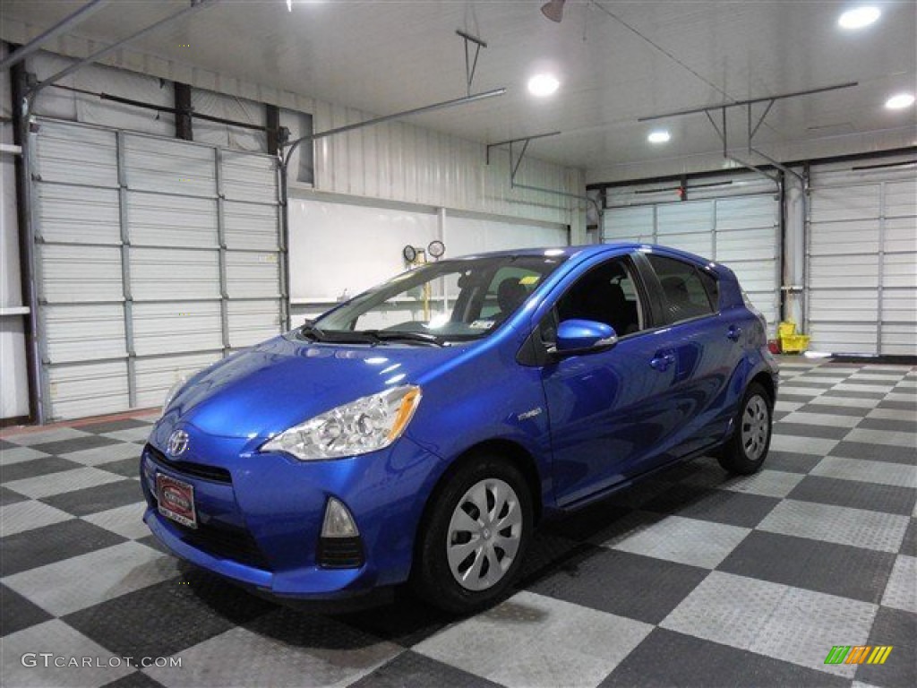 2012 Prius c Hybrid Two - Blue Streak Metallic / Light Blue Gray/Black photo #3