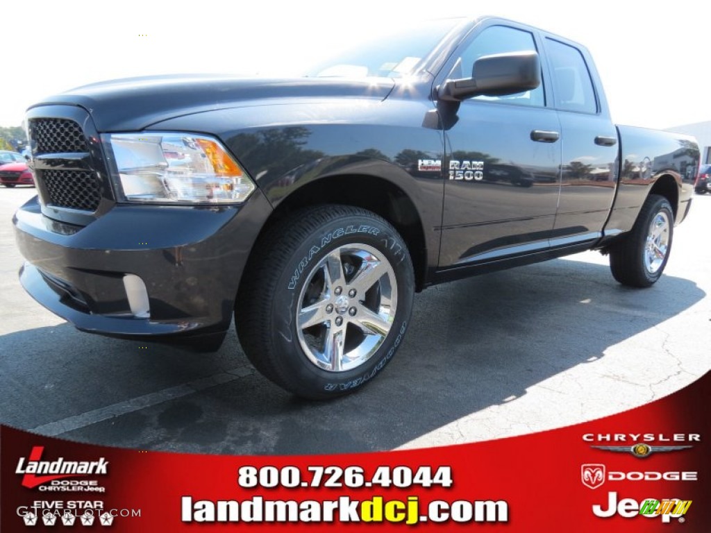 2014 1500 Express Quad Cab - Maximum Steel Metallic / Black/Diesel Gray photo #1