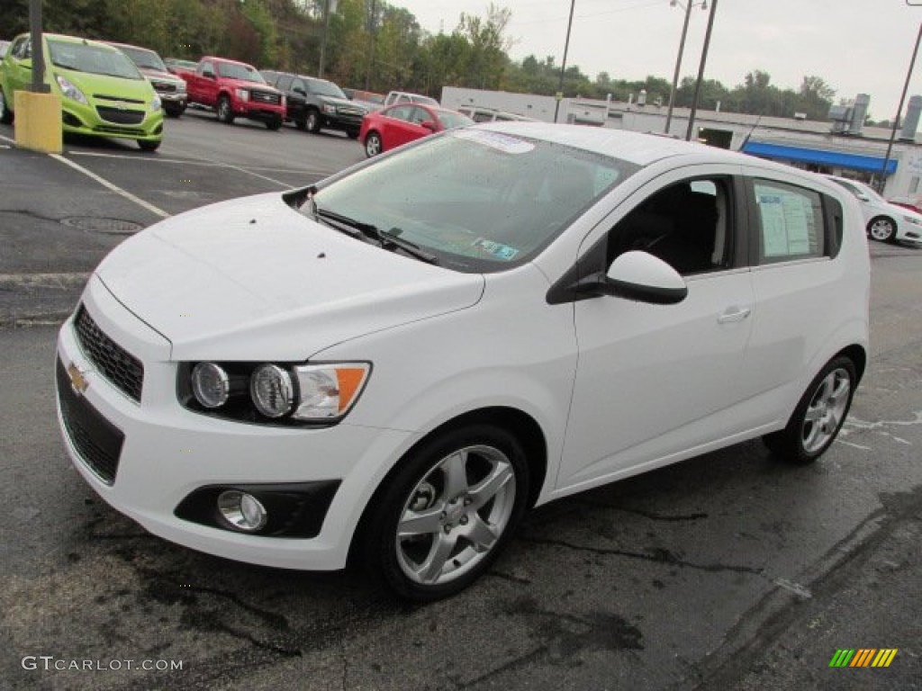 2013 Sonic LTZ Hatch - Summit White / Jet Black/Brick photo #6