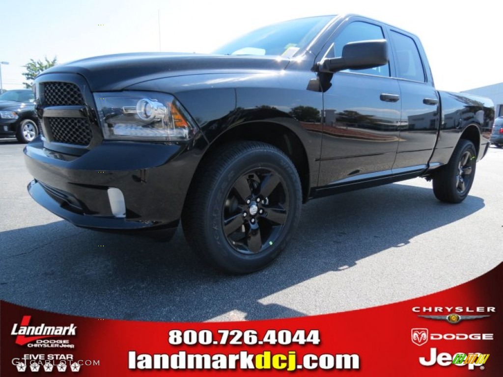 2014 1500 Express Quad Cab - Black / Black/Diesel Gray photo #1